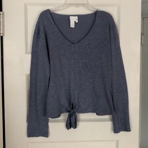 Tie-Front Long Sleeve